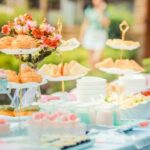 Events - Various Desserts on a Table covered with Baby Blue Cover